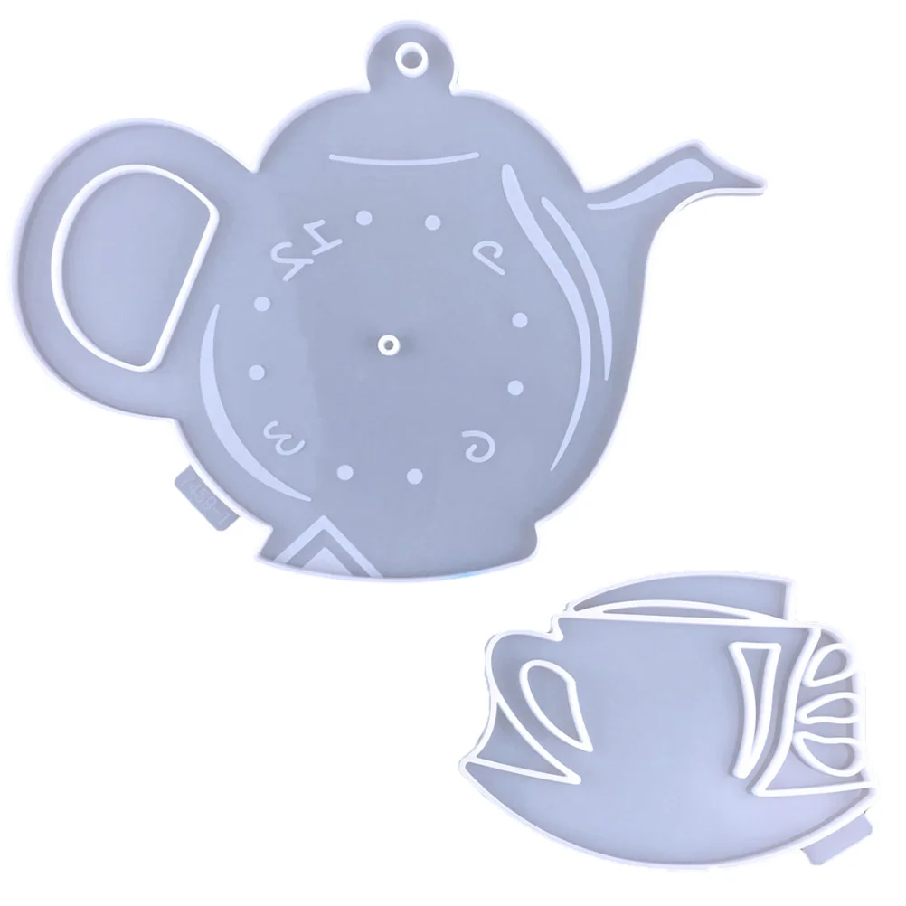 

Mold Clock Wall Silicone Resin Epoxy Molds Teapot Tea Casting Bar Coffee Mould Sculpture Dyy 3D Kettle Clocks Party Decor