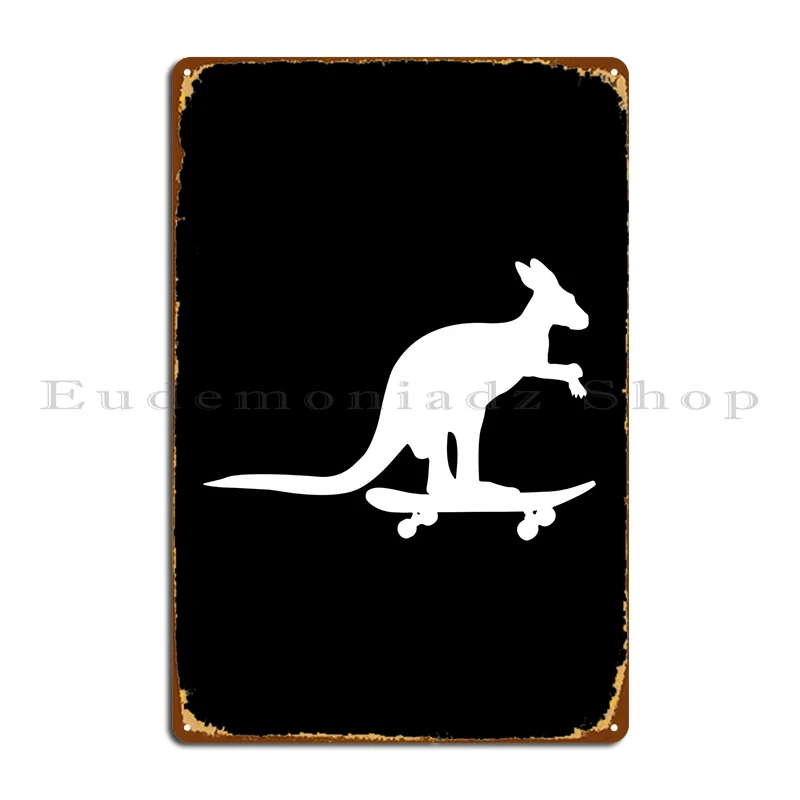 Кенгуру скейтборд Skatin металлическая табличка клубный Стиль Классический