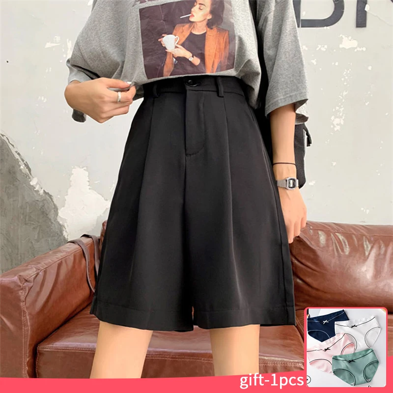 Шорты женские спортивные с завышенной талией свободного покроя |