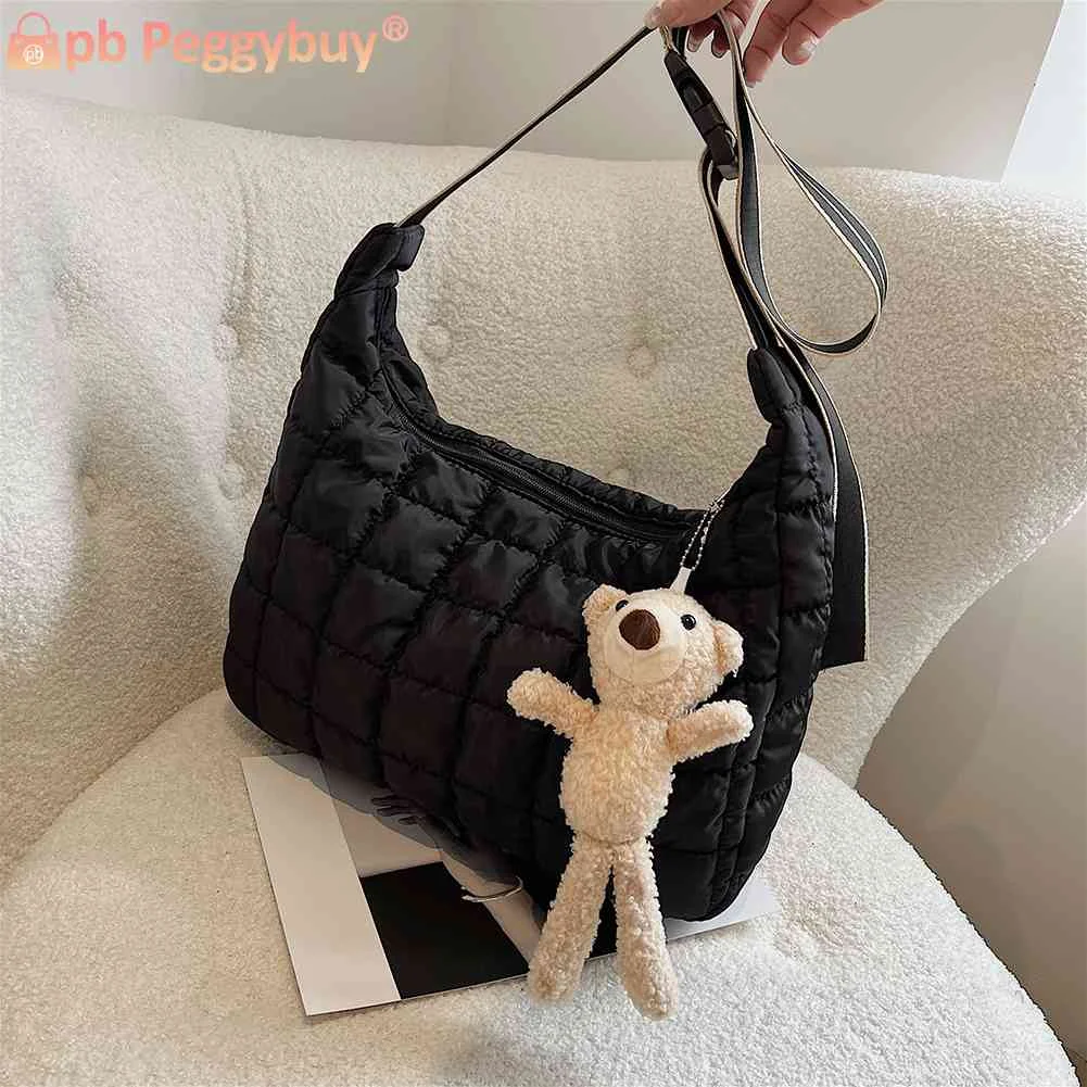 

Женская вместительная мягкая нейлоновая сумка-мессенджер, Женская однотонная Сумка-Кроссбоди на молнии