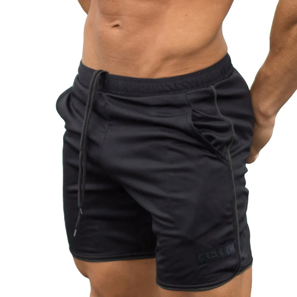 

Мужские спортивные штаны, тренировочные шорты для бодибилдинга, для воркаута, фитнеса, тренажерного зала, с эластичным поясом, штаны для бега
