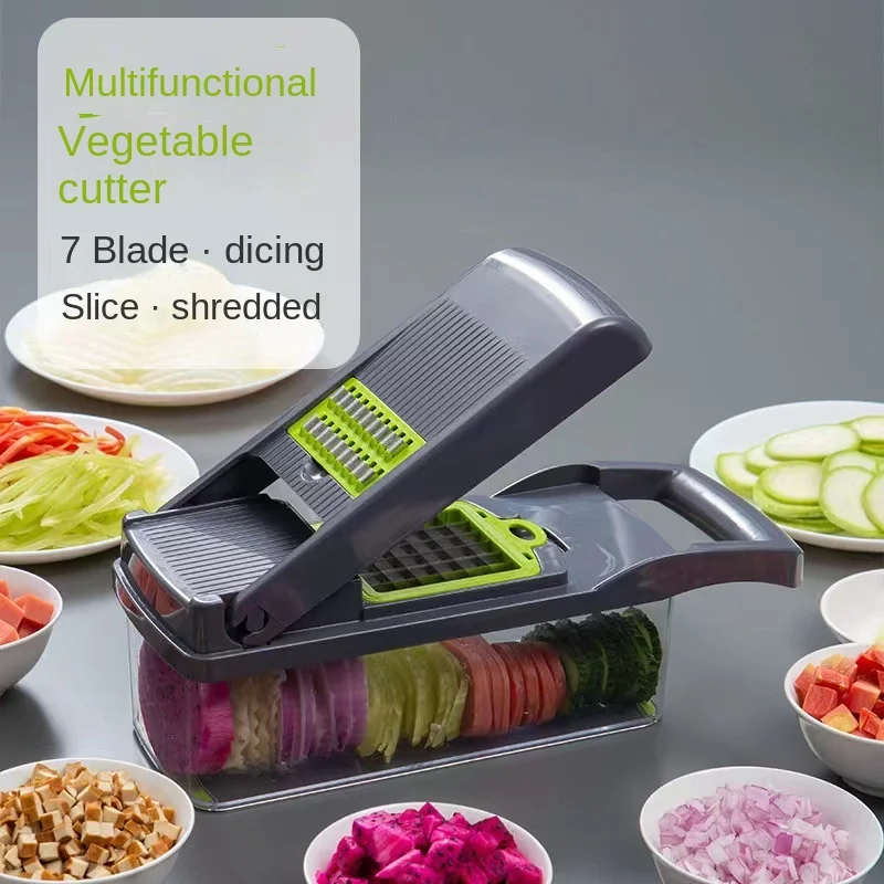 

19 in 1 Multifunctional vegetable cutter shredders slicer with basket fruit potato chopper carrot grater slicer mandoline