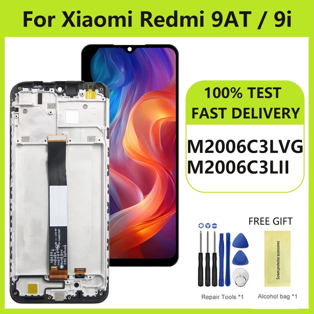 ЖК-дисплей 6 53 дюйма для Xiaomi Redmi 9AT M2006C3LVG цифровой сенсорный экран с рамкой 9i M2006C3LII