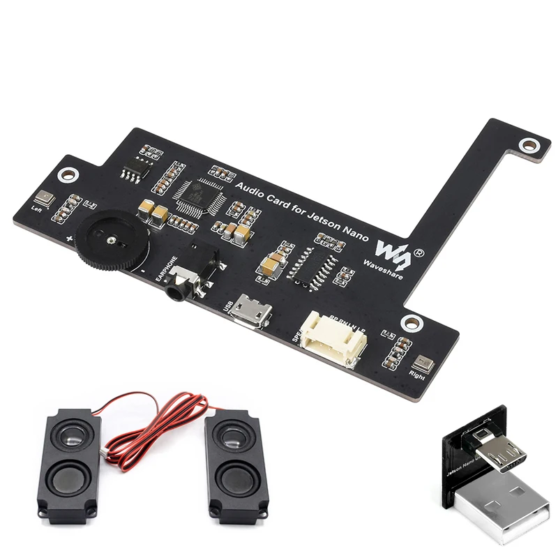 

Аудио-кодек Jetson Nano USB, модуль без привода, звуковая карта, подключи и работай, встроенный микрофон/динамик для Jetson Nano 2 Гб