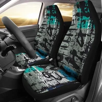 black grey blue abstract art car seat covers pair 2 front seat covers car seat protector car accessories