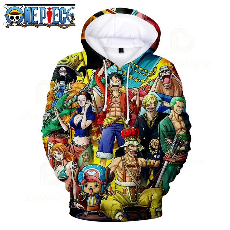 

Monkey D. Luffy Nami One Piece Hoodie Sweatshirt Cool Oversized Cosplay Thin Trafalgar Law Men Personality Outerwear Tops
