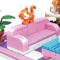 knew built home house mini building block toy set for kids girl friends play together corner living room kitchen bedroom brick