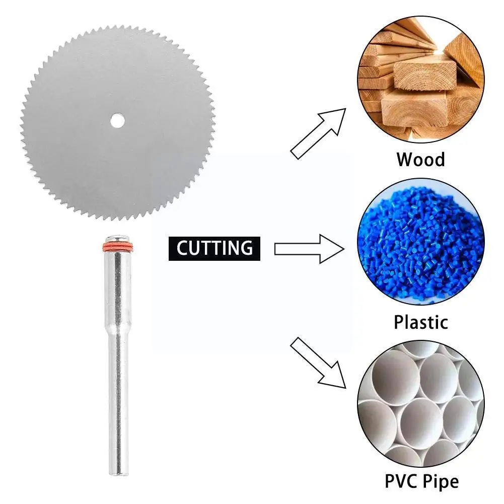 

11pcs Set Mini Circular Saw Blade Rotary Tool For Metal Cutter Power Tool Set Wood Cutting Discs Drill Mandrel Cutof U1n2