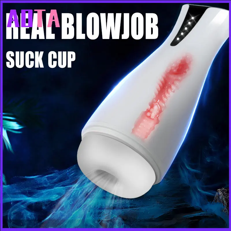 

Automatic Heated Male Masturbator Cup Oral Vagina Vibrator Realistic Dildos Sucking Men Blowjob Masturbation Adult Sex Toys