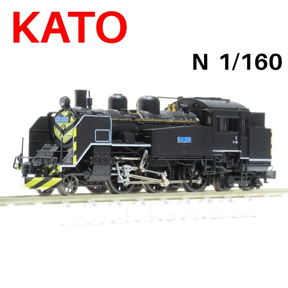 Фото Модель поезда KATO N в масштабе 1/160, тип C11, №355, паровоз с полосатой окраской, лимитированная серия, мини-модель, игрушка для мальчика, подарок №1