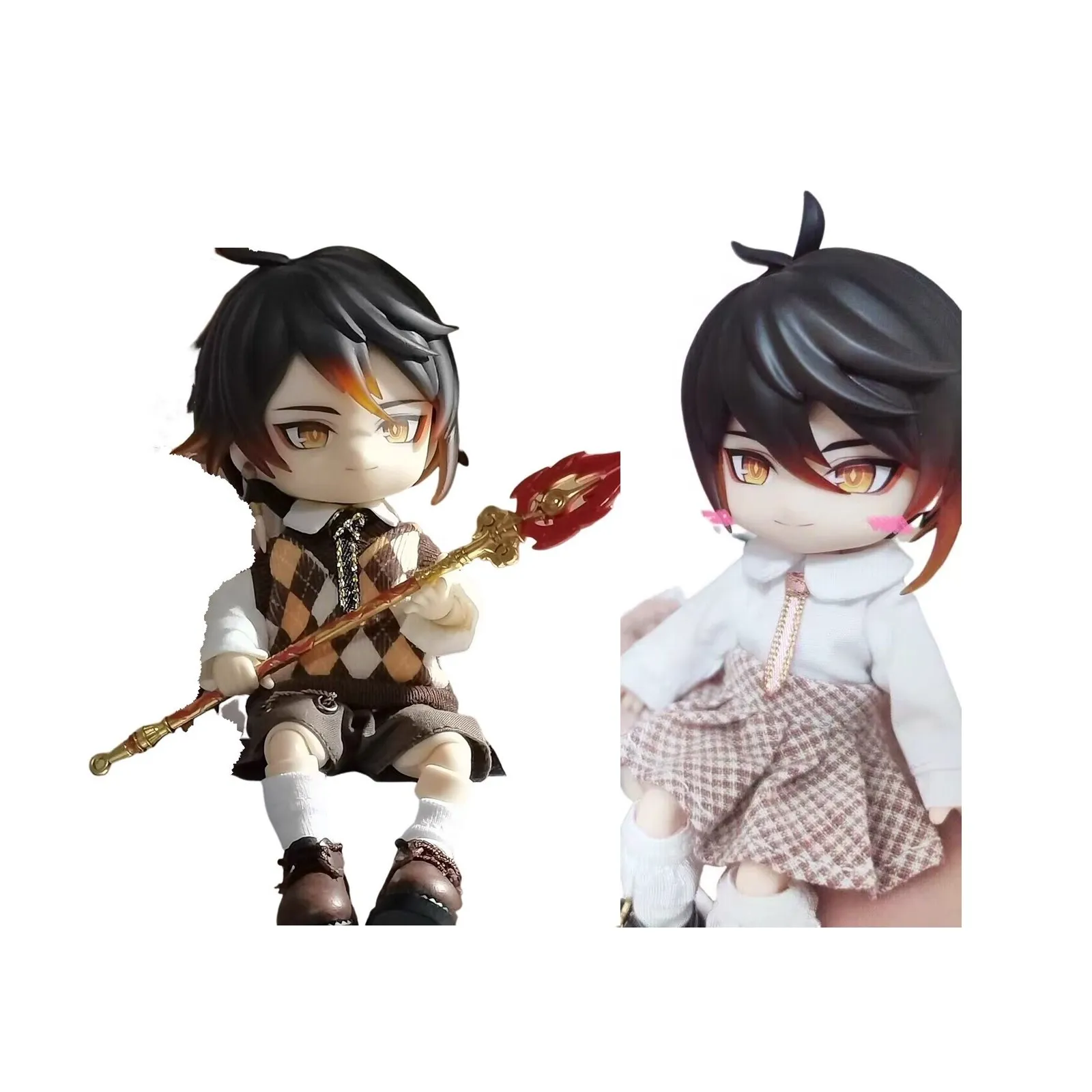 Genshin Impact Zhongli Ob11 водная наклейка для лица глиняная Мужская Лицевая панель ручной