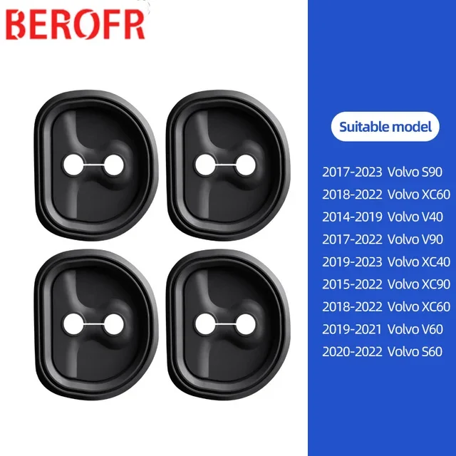 

4 шт., защитный чехол с пряжкой для дверного замка автомобиля, предотвращающий столкновение, для Volvo S90 XC60 V40 V90 XC40 XC90 XC60 V60 S60, аксессуары, силикон