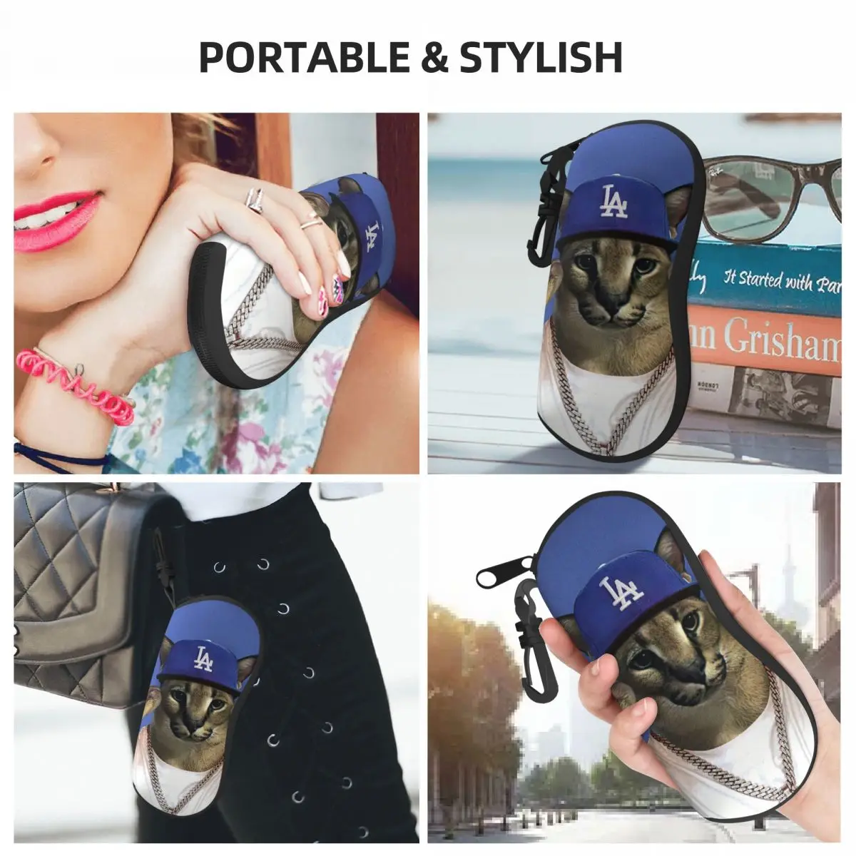 Изготовленные на заказ большие очки-рапперы в форме кота