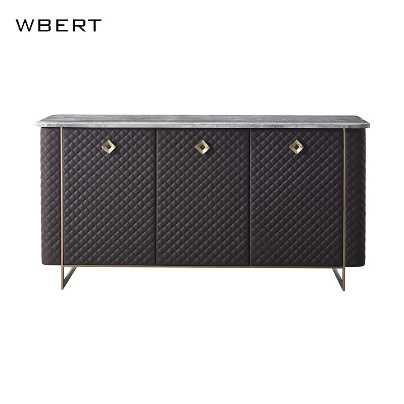 Wbert итальянский стиль роскошный буфет обеденный шкаф кожаный декоративный вход