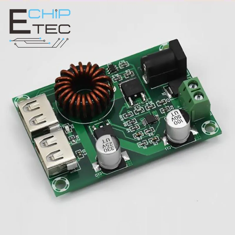 

Free shipping XH-M224 Dual USB Output Step Down Module 5V 6A Voltage Regulator Module Dual 5V 3A Charging Board