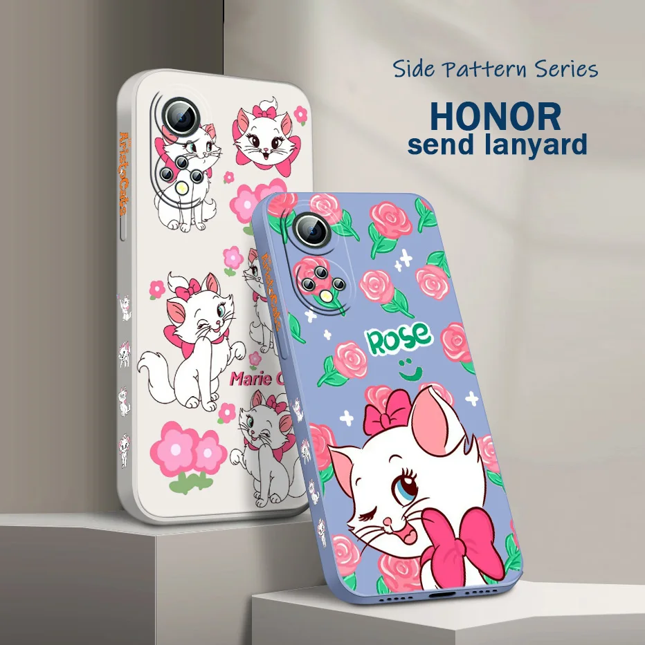 

The AristoCats Phone Case For Huawei Honor 60 SE 50 30S 20 20E 10X 10i 9X 9C 9S 8A Liquid Left Rope Funda Cover