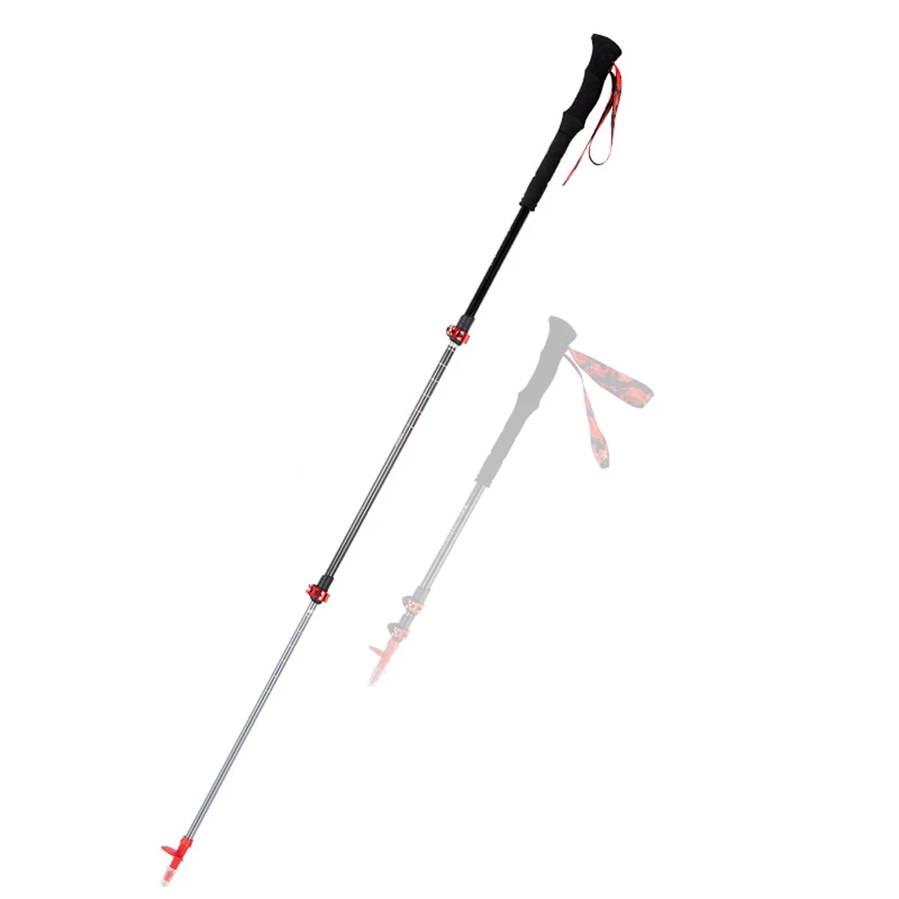 

Camping Lightweight Aluminum Alloy Trekking Poles Multi-Function Telescopic Sticks Hiking Walking Trekking Poles Elderly Crutch