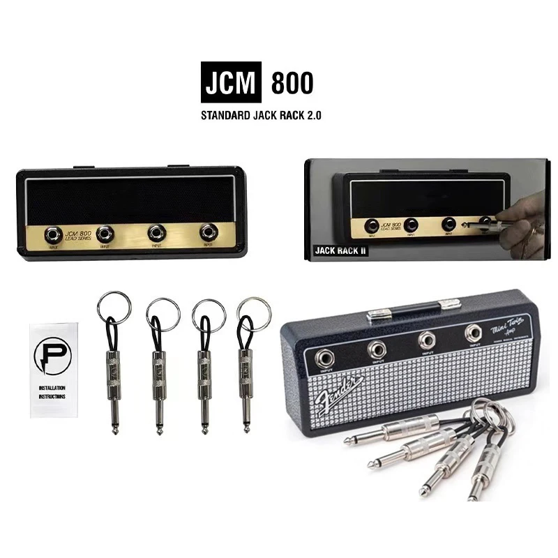 

Jack Rack-Wall Mounting Key Storage Jack Rack Hanger Key Holder Guitar Wall Keychain Holder Vintage Amplifier Home Decoration