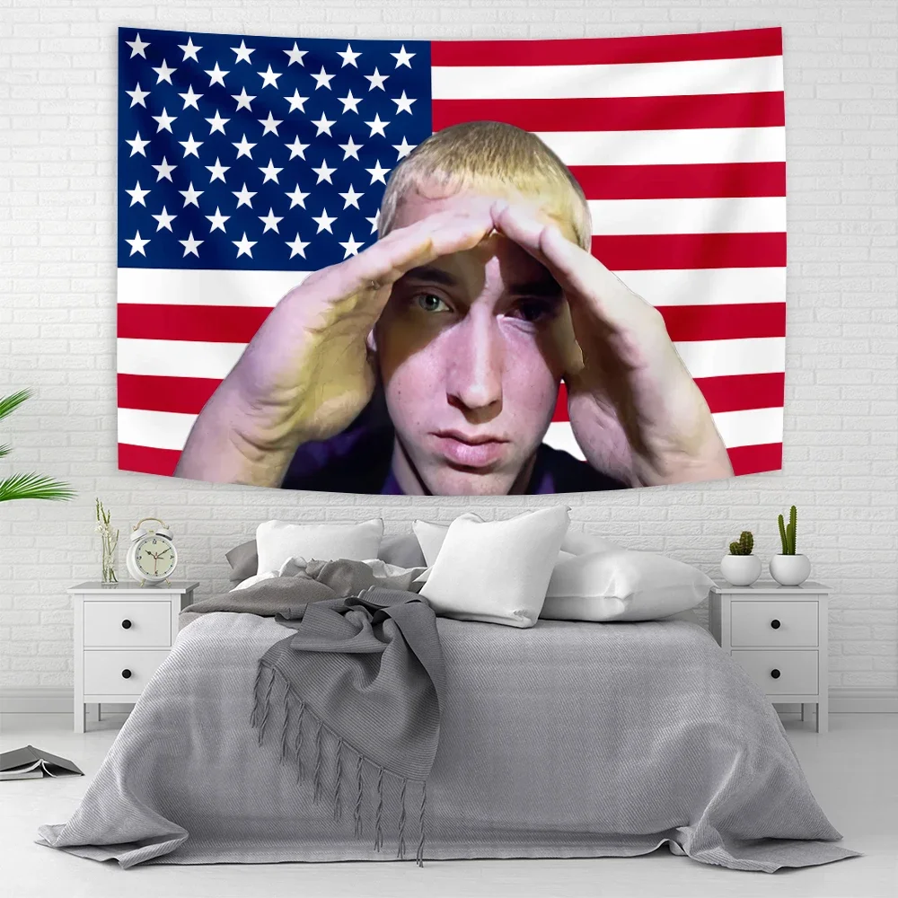 Американский рэп-Бог хип-поп музыкальный флаг гобелены Эминема Настенная