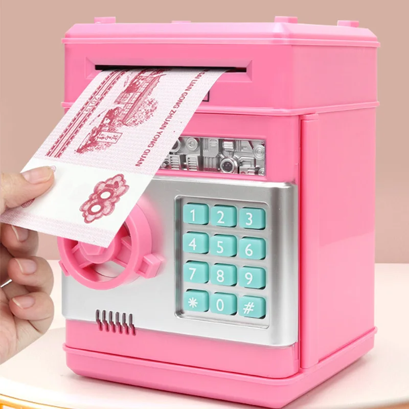 

Electronic Piggy Bank Safe Box Money Boxes For Children Digital Coins Cash Saving Safe Deposit Mini ATM Machine Kid Xmas Gifts