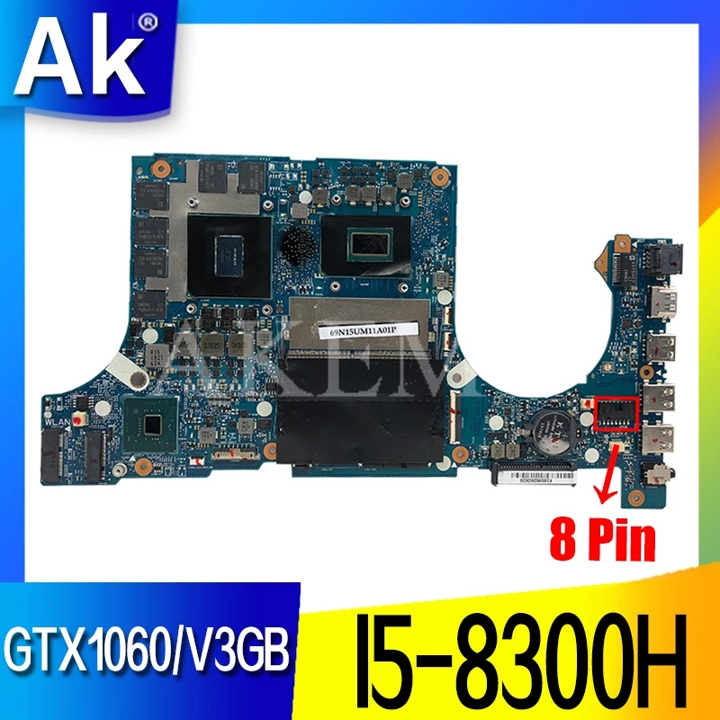 

FX505GM Motherboard For ASUS TUF Gaming FX505GM FX505G Mainboard original Motherboard I5-8300H GTX 1060/V3GB GDDR5 15.6 inch