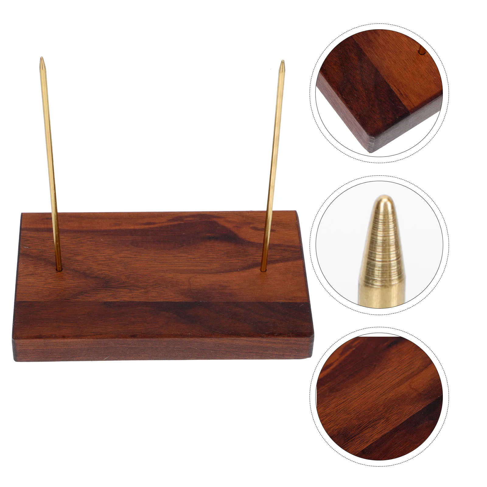 

Inserter Letter File Folders Paper Holder Desk Bill Spindle Office Receipt Brass Straight Pole