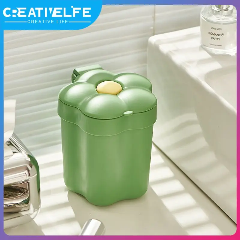 

Safe And Odorless Flip Over Trash Can Flip Open Mini Desktop Trash Can Multifunctional Storage Convenient Cleaning