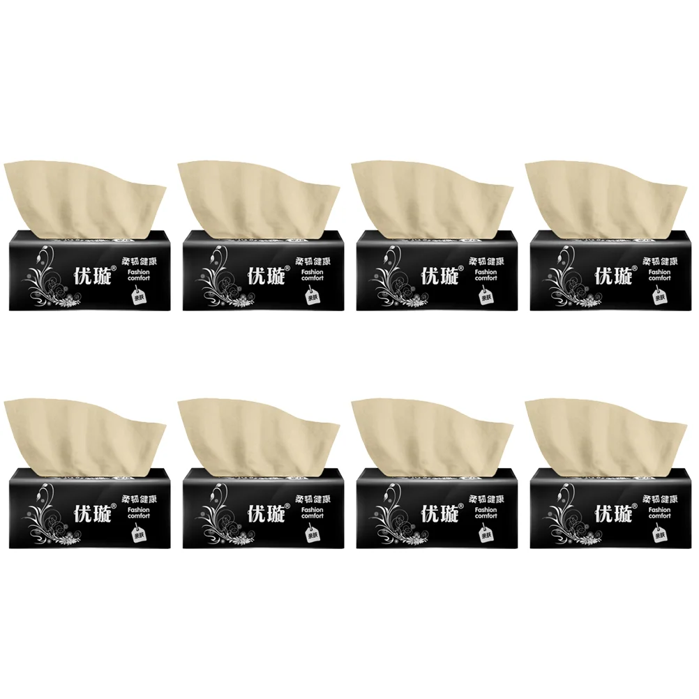 

8 Packs Toliet Tissue Paper Extraction Tissue Paper Hotel Natural Hotel Tissue Paper Pulp Paper Extraction Paper