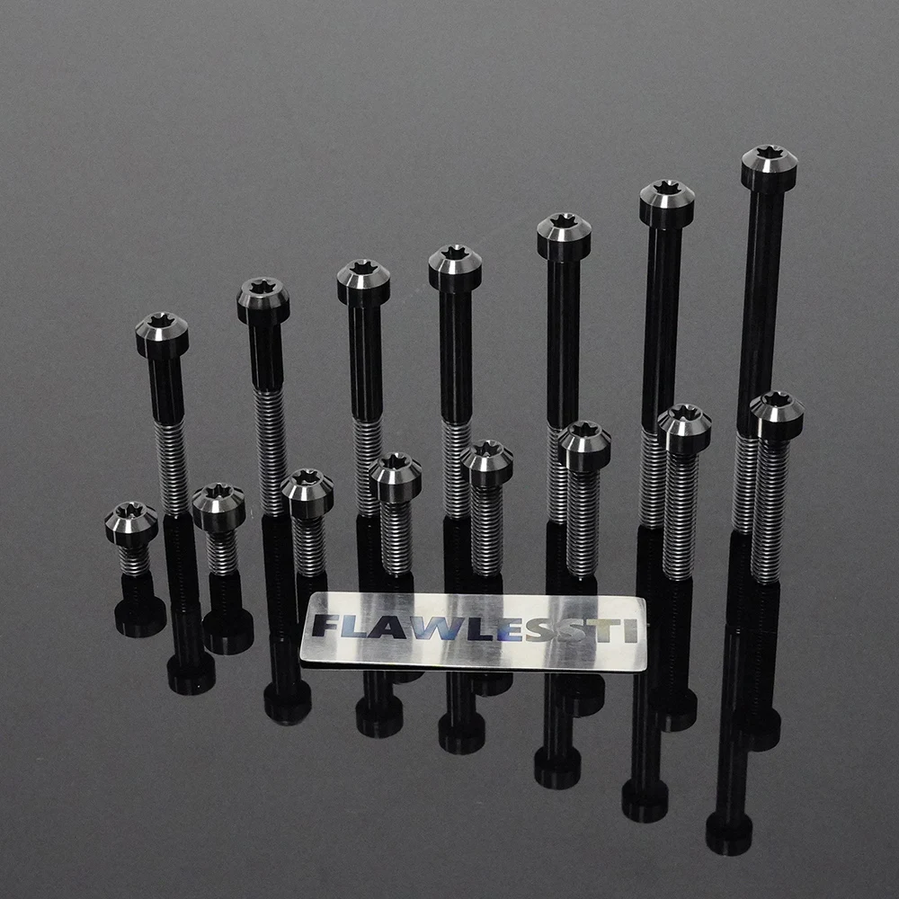 

FLAWLESSTI M8x10-100 мм Титановые болты Gr5 Ручка Труба Передний и задний тормозной суппорт Амортизирующий масляный болт M8X12-60 мм для Yamaha Xmax 300