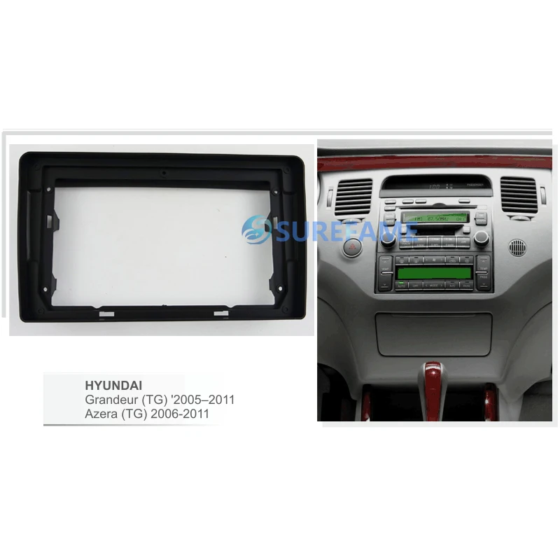 9-дюймовая Автомобильная радиопанель Fascia ДЛЯ Hyundai great( TG) 2005-2011 Azera (TG) 2006-2011 Facia Dash Kit