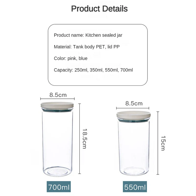 Контейнер для хранения пищи банки прозрачная емкость еды каменщик конфеты