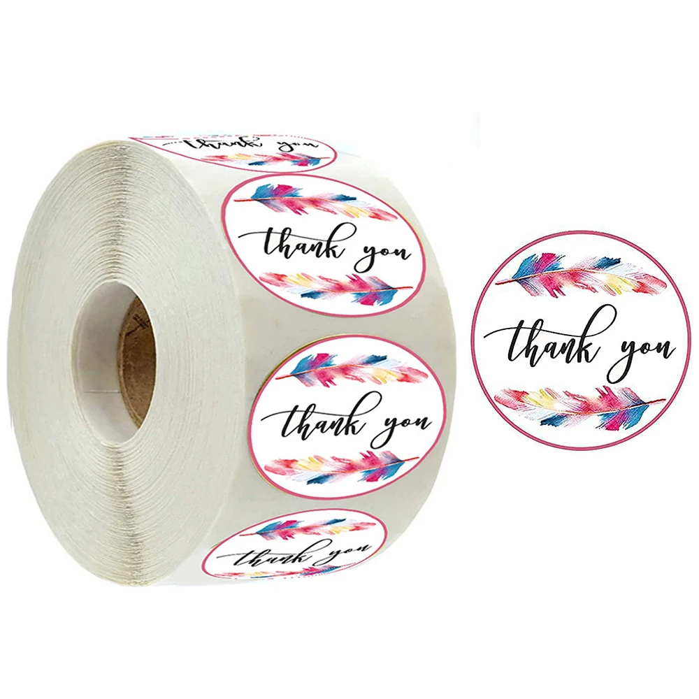 

100-500 шт. новые наклейки Thank You s, круглая Цветочная клейкая этикетка, наклейка для подарочной упаковки, 1 дюйм, красивая наклейка на свадьбу