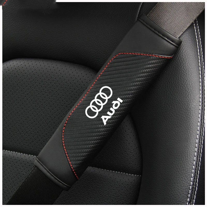 Кожаный чехол для автомобильного ремня безопасности подставка Audi A3 A4 B5 B6 8P 8V 8L A5 A6