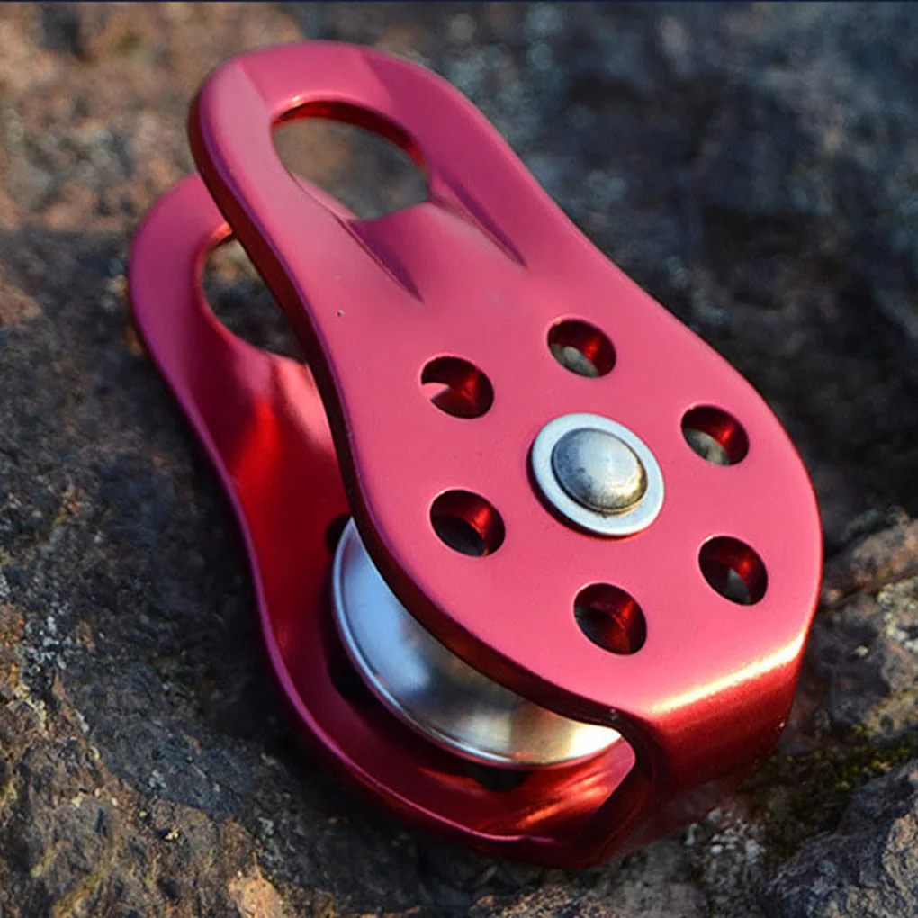 

Cable Trolley Pulley with Ball Bearing Outdoor Rock Ice Climbing Accessories Caving Rescue Aluminum AlloyPulley Survival Rescue