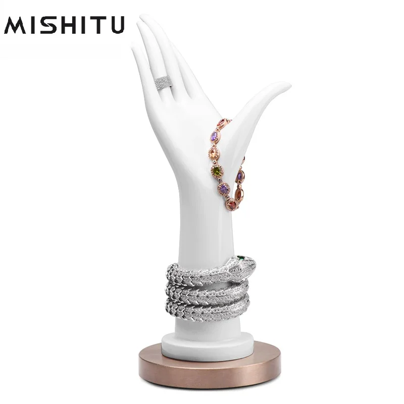 

MISHITU Hand's Model Stand for Necklace Pendant Jewelry Storage Jewelry Necklace Display Stand 14*12*30CM