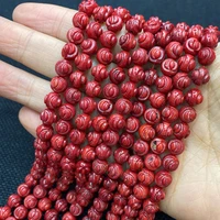 coral bead 7mm charms beaded red coral sea bamboo gem loose beads jewelry making necklace bracelet earrings bead women gift