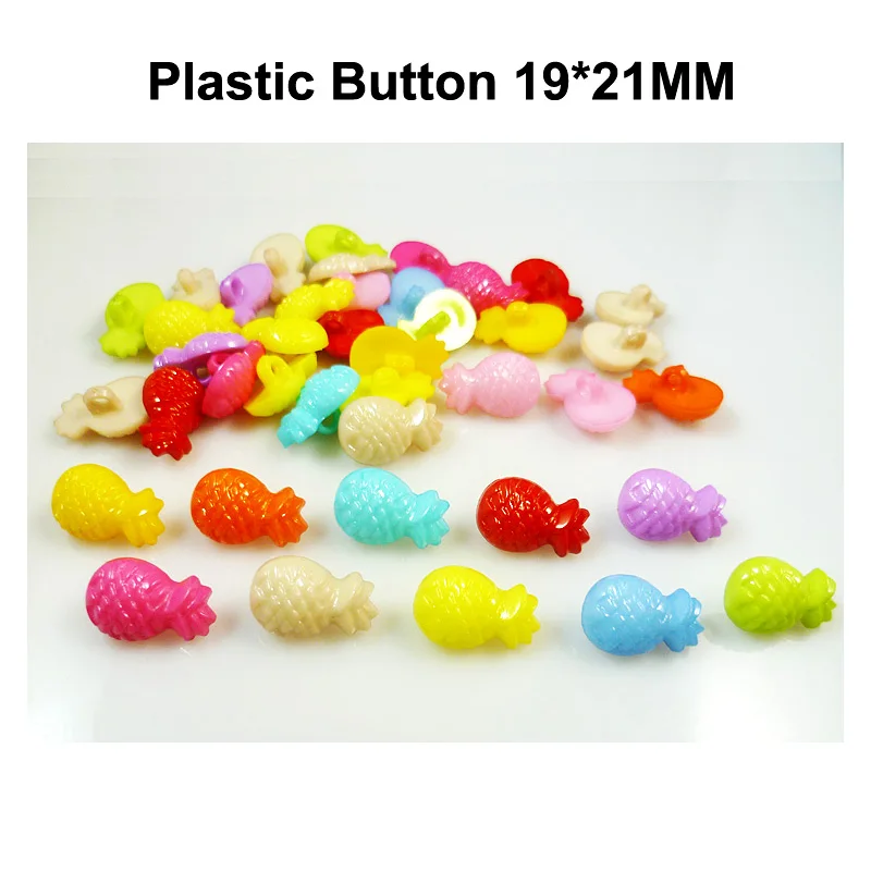 

100 шт. Окрашенные Пластиковые ананасовые пуговицы пальто ботинки аксессуары для шитья одежды