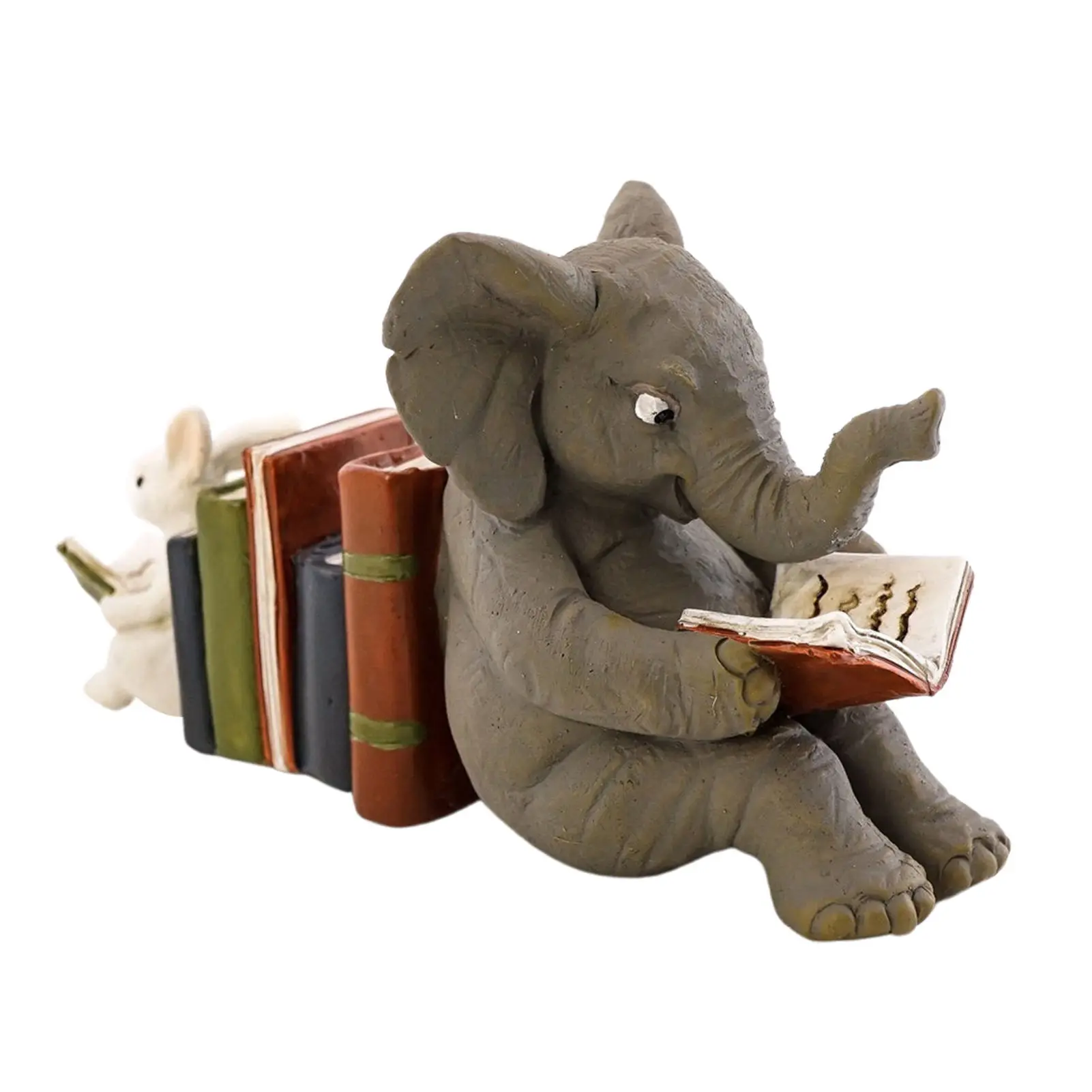 

Украшения для рукоделия, статуя зайца, садовая статуя, 1 упаковка статуэток слона и кролика, полимерный слон и раб