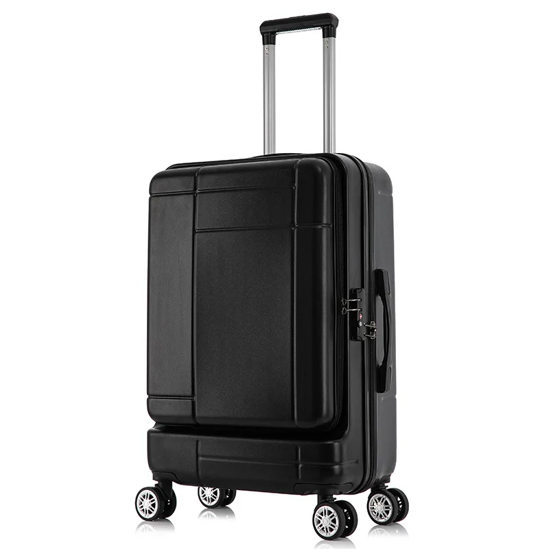 New Bussiness Suitcase 20/24 Inch with Front Cover Male and Female Luggage Box Students Travel Trolley Case with Zipper Password