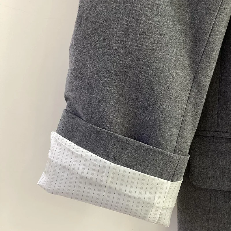 Zadig Элегантный пиджак женский шикарный серый со стразами и буквами лацкан с