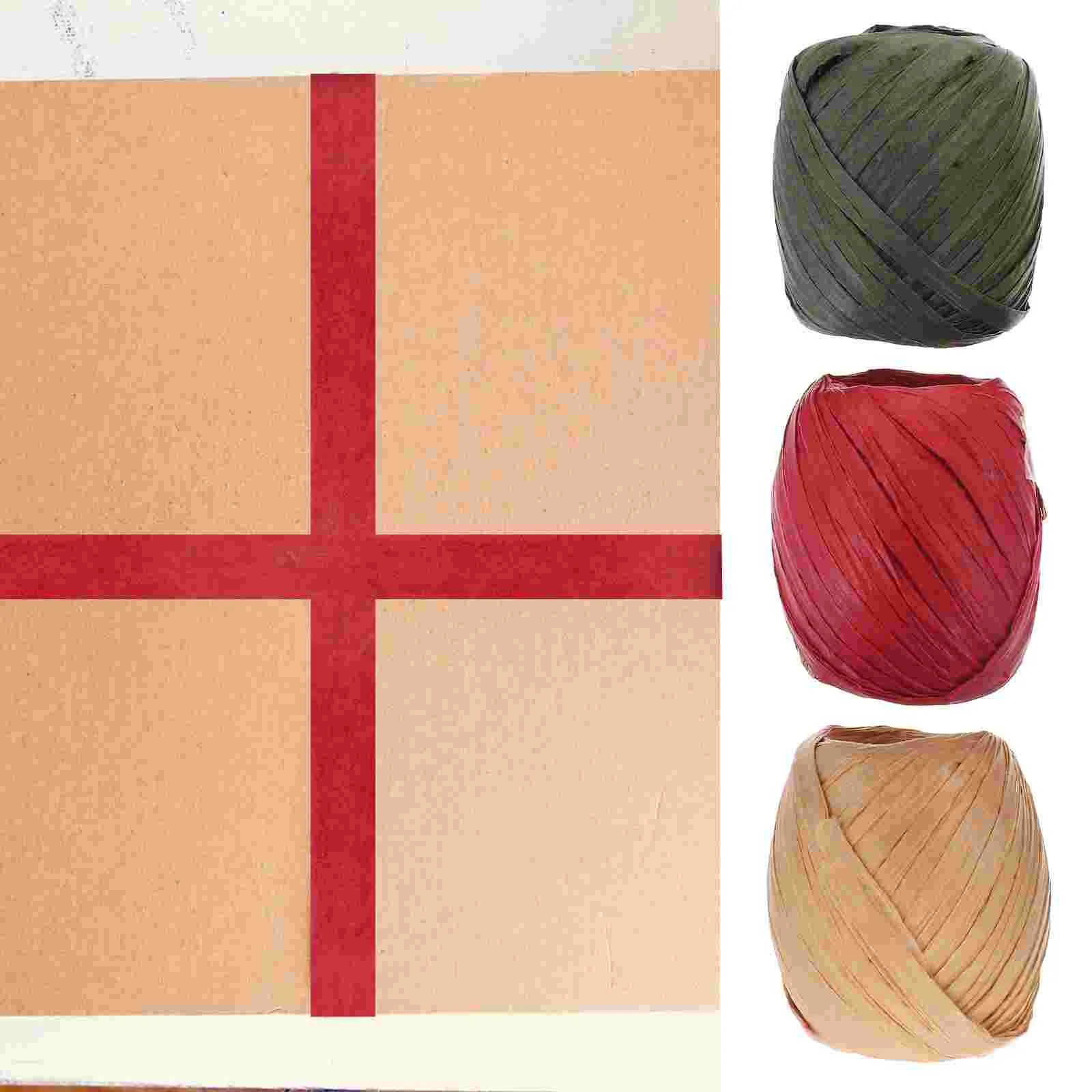 

Ribbon Paper String Twine Gift Packing Wrapping Cord Natural Ropechristmasstripes Crafts Thin Wrap Yarn Bulk Twisted Weaving