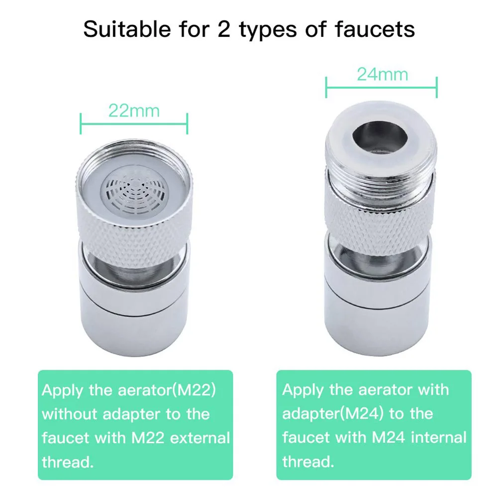 

Accessories Faucet Aerator Nozzle Water Saving 360° Swivel Adapter Adjustable Anti-splash Bathroom Bubbler Filter