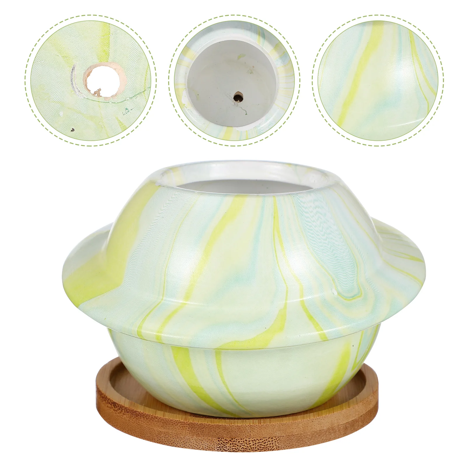 

1 Set Planet Ceramic Flower Pot Pot Pot Pot Planet Shaped Pot
