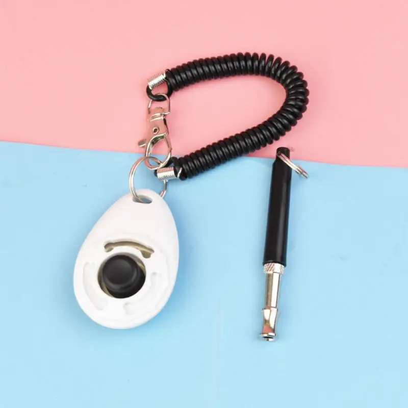 

1pc Dogs Trainings Clicker New Pet Cats Whistle Trainers Aid Tools Adjustable Dog Flute Wrist Strap Sound Key Chain Pet Supplies