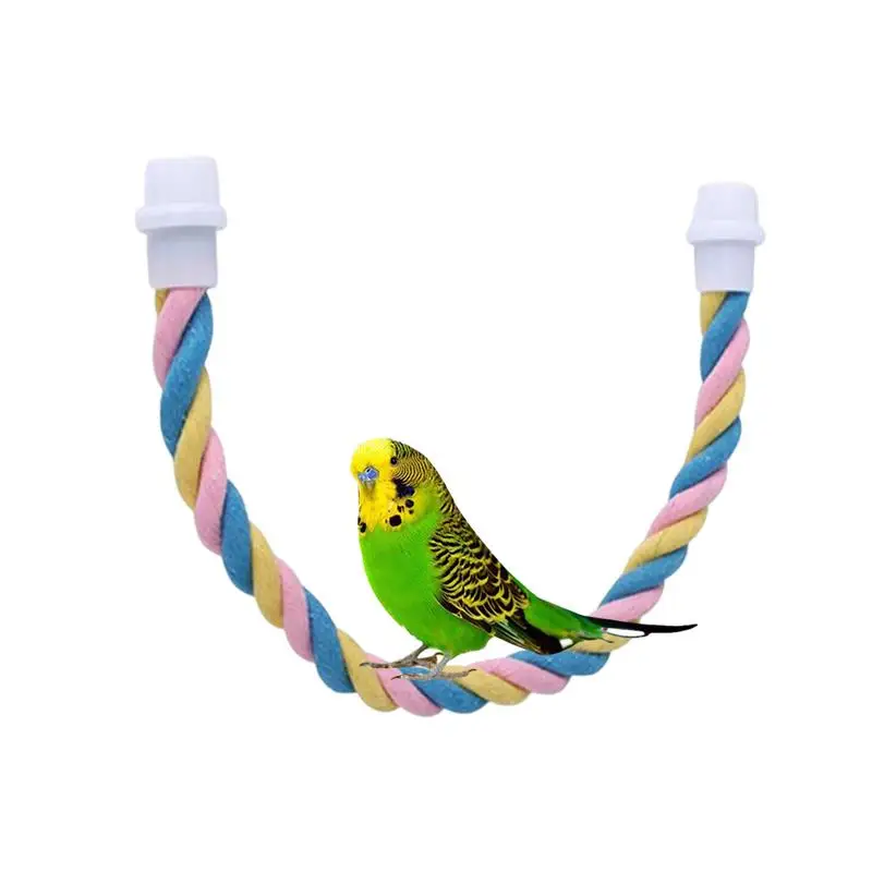 

Rope Bungee Bird Toy Parrot Colorful Climbing Rope Swing Toys Parrot Stands Stand Cotton Climbing Rope Bird Exercise Tool For