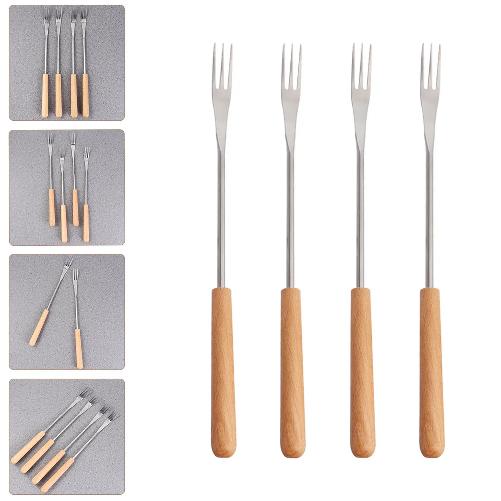 

Fork Forks Fondue Bbq Meat Roasting Sticks Barbecue Skewers Skewer Kitchen Cooking Grill Chocolate Carving Cheese Kebabstick