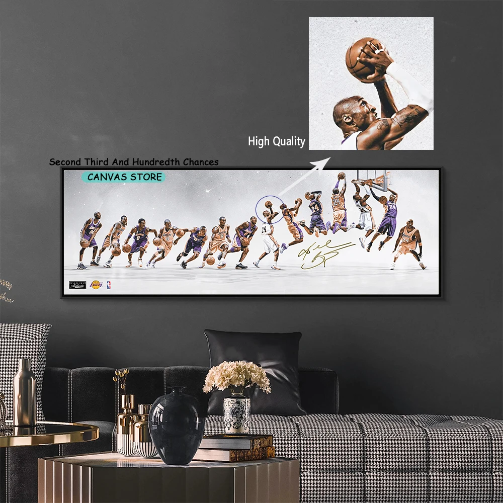 K-obe B-ryant Timeline плакат черная мамба настенное искусство баскетбол легенда принт