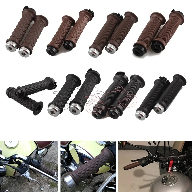 1 компл. Универсальные мотоциклетные Нескользящие рукоятки Cafe Racer руль