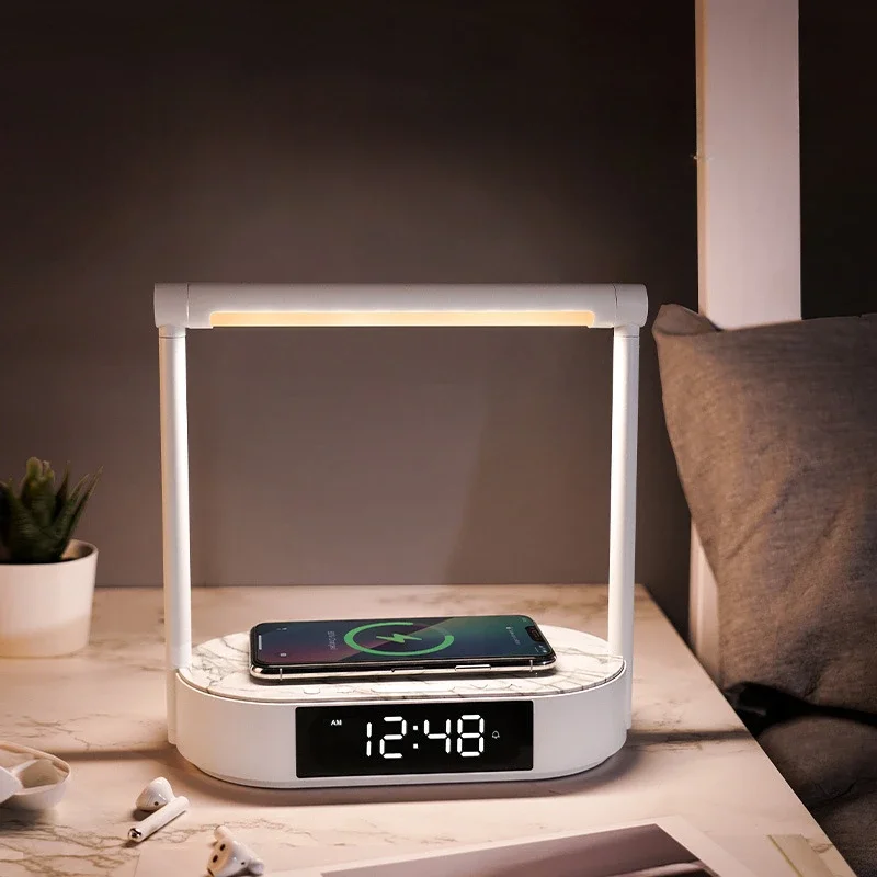 Новый простой многофункциональный прикроватный будильник с беспроводной