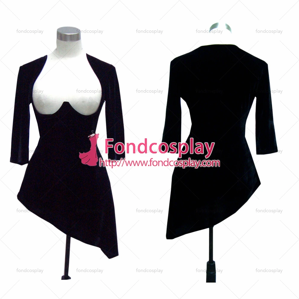 

O Dress The Story Of O Black Velvet nude breasted Dress Cosplay Costume Tailor-made[G264]